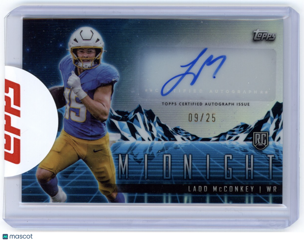 LADD MCCONKEY 2024 Topps Midnight Rookie Auto Moonrise /25 #RHS-LMA Chargers