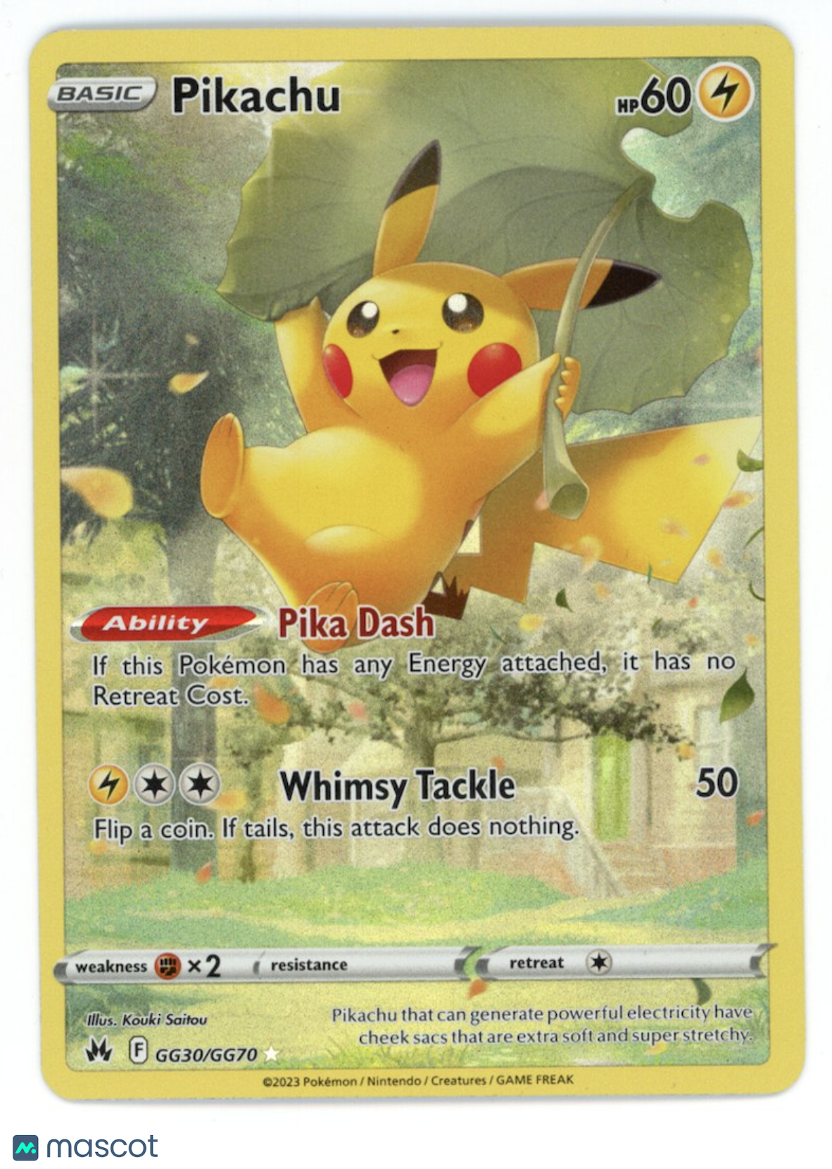 PIKACHU 2023 Pokemon Crown Zenith Galarian Gallery Full Art Ultra Rare #GG30