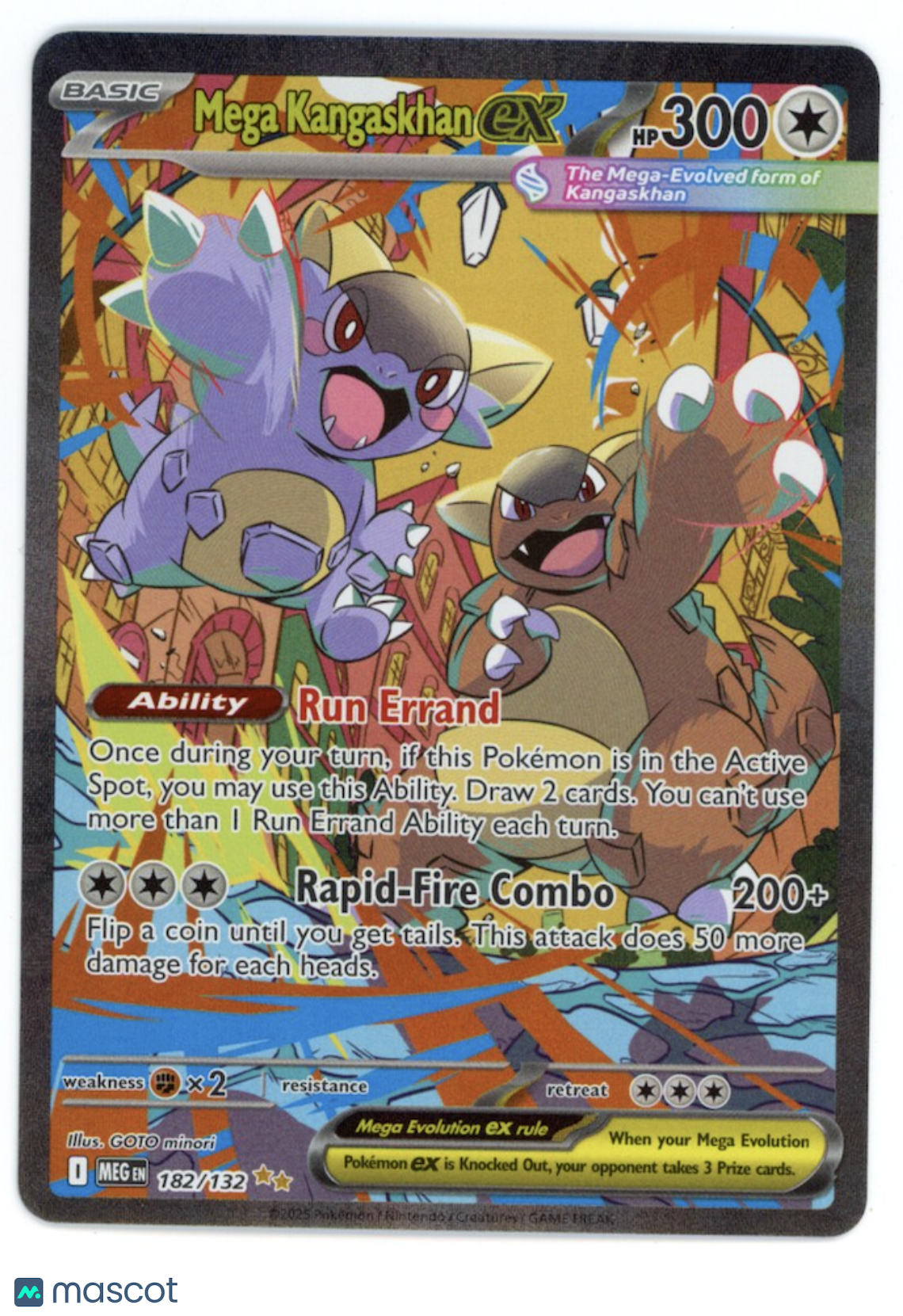 MEGA KANGASKHAN EX Pokemon Mega Evolution Special Illustration Rare #182/132