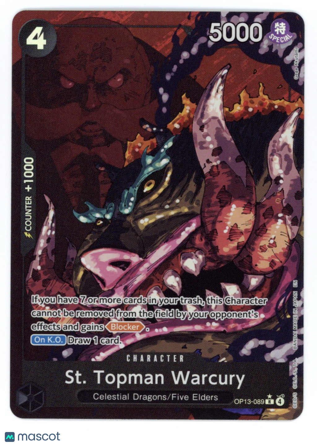 ST. TOPMAN WARCURY 2025 One Piece Carrying On His Will OP13-089 Rare Alt Art