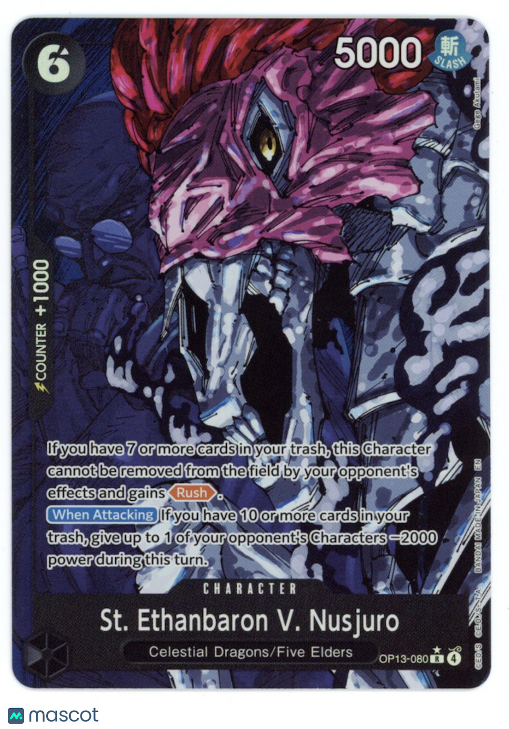 ST. ETHANBARON V. NUSJURO 2025 One Piece Carrying On His Will OP13-080 Alt Art