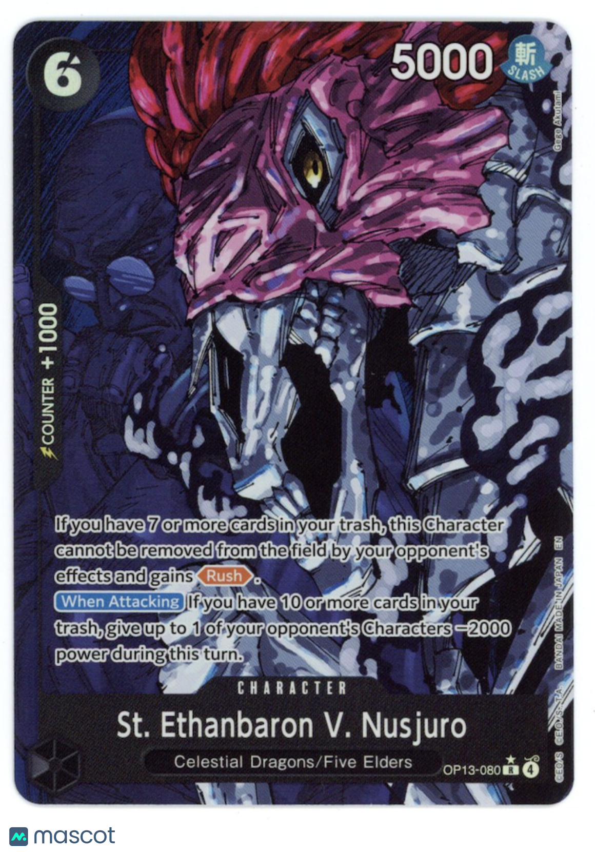ST. ETHANBARON V. NUSJURO 2025 One Piece Carrying On His Will OP13-080 Alt Art