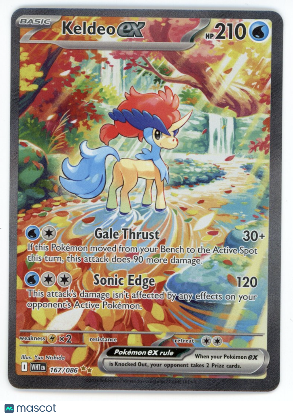 KELDEO EX 2025 Pokemon Scarlet Violet White Flare #167 Special Illustration Rare