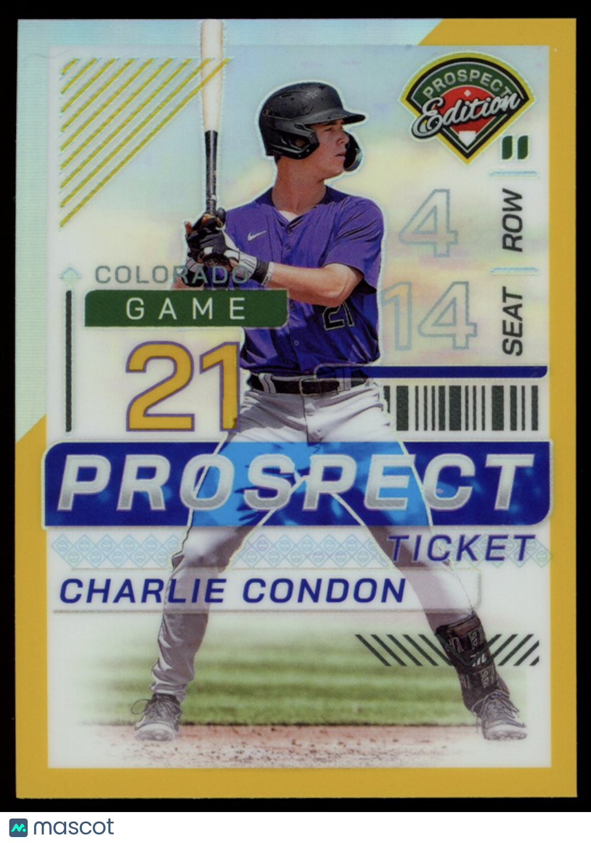 CHARLIE CONDON 2024 Panini Prospect Edition Gold Prizm /10 #33 Rockies