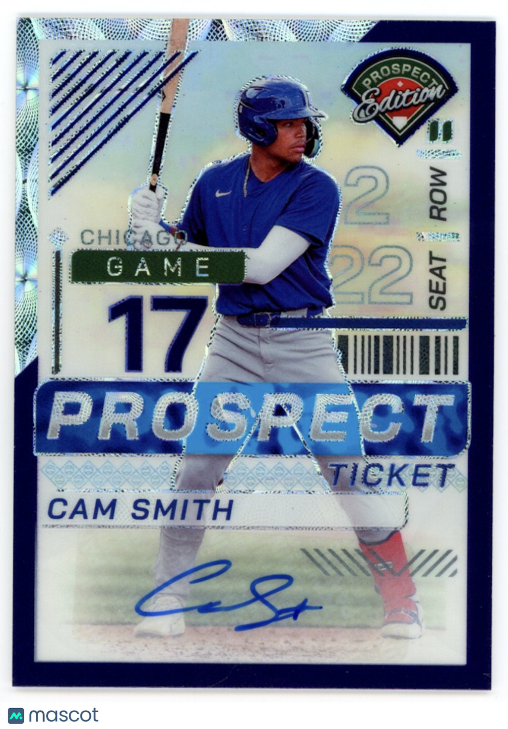 CAM SMITH 2024 Panini Prospect Edition Auto Purple Scope Prizm /49 #88