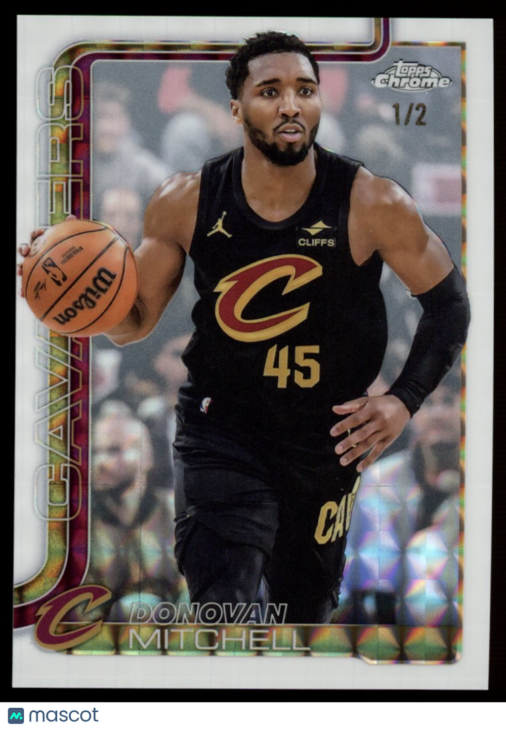 DONOVAN MITCHELL 2025-26 Topps Chrome White Geometric Refractor /2 #69 Cavaliers