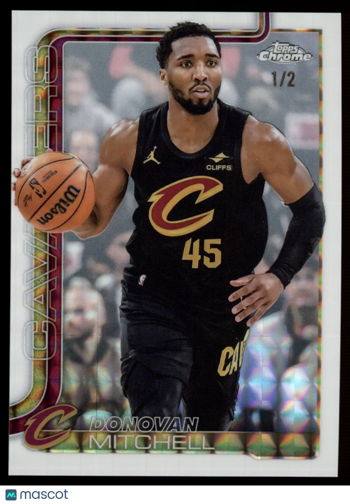 DONOVAN MITCHELL 2025-26 Topps Chrome White Geometric Refractor /2 #69 Cavaliers