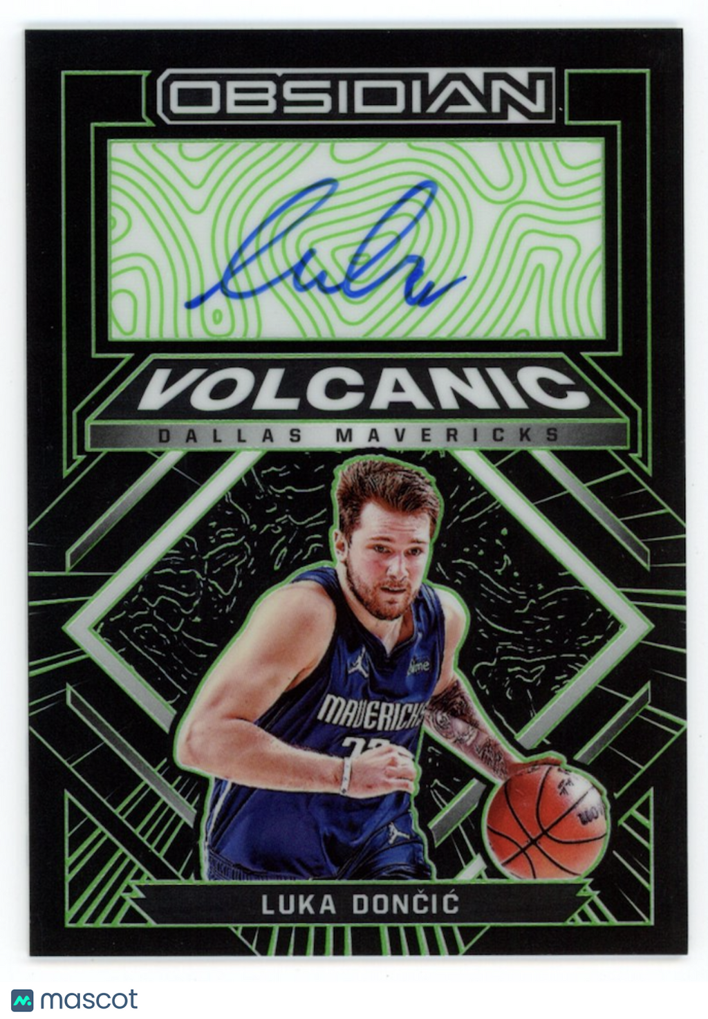 LUKA DONCIC 2021-22 Panini Obsidian Volcanic Auto Electric Etch Green /15 #VSLKD