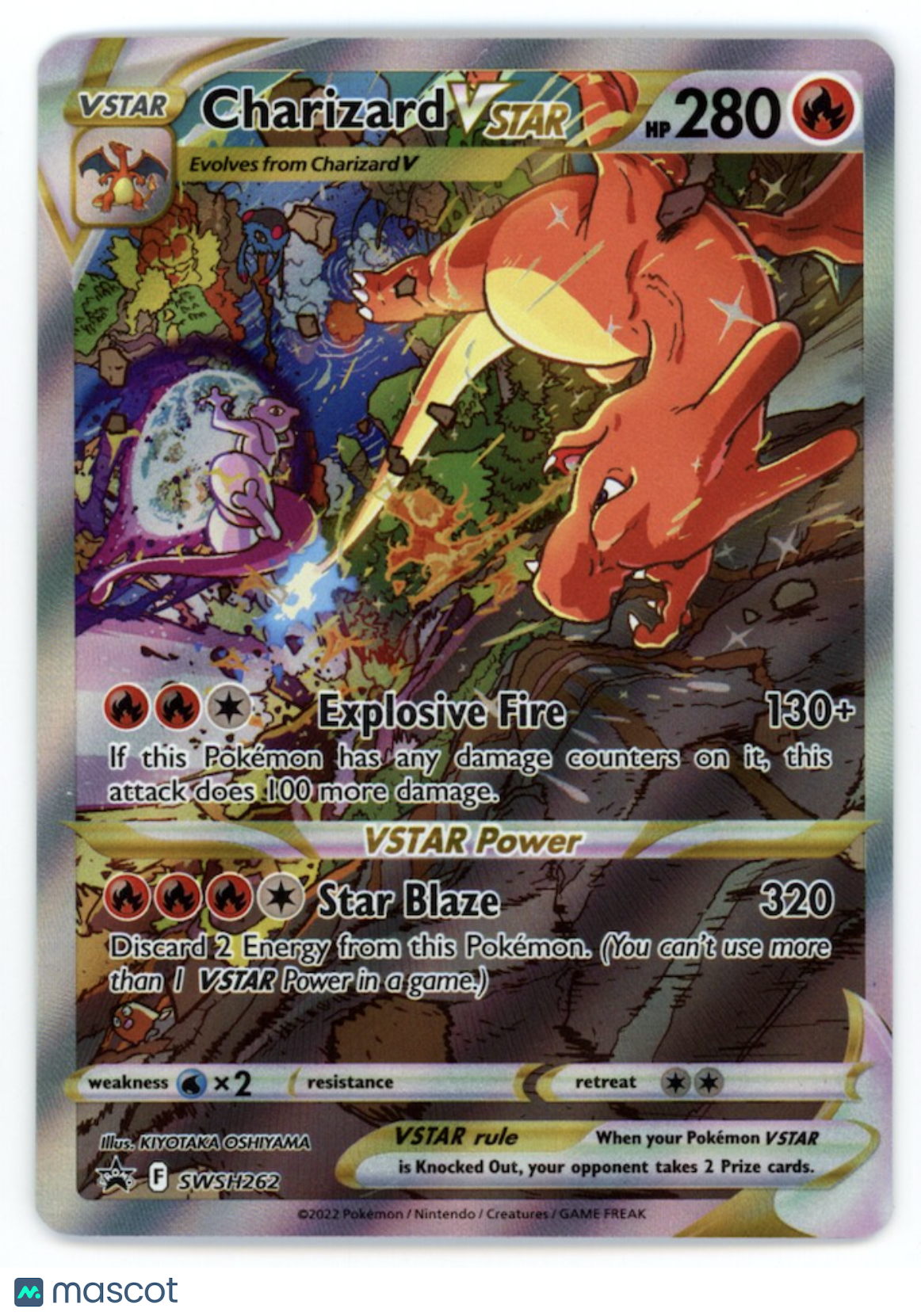CHARIZARD VSTAR 2022 Pokemon Sword Shield Black Star Promo #SWSH262