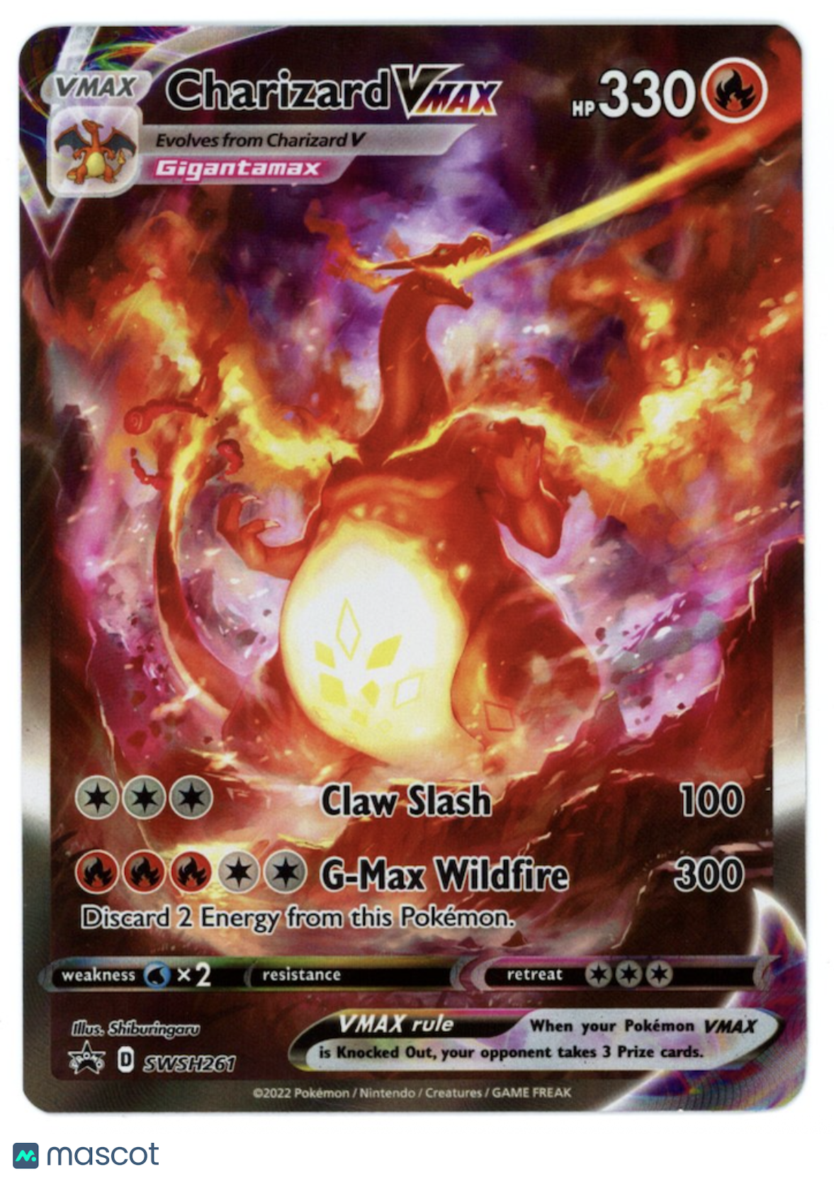 CHARIZARD VMAX 2022 Pokemon Sword Shield UPC Black Star Promo #SWSH261 Full Art