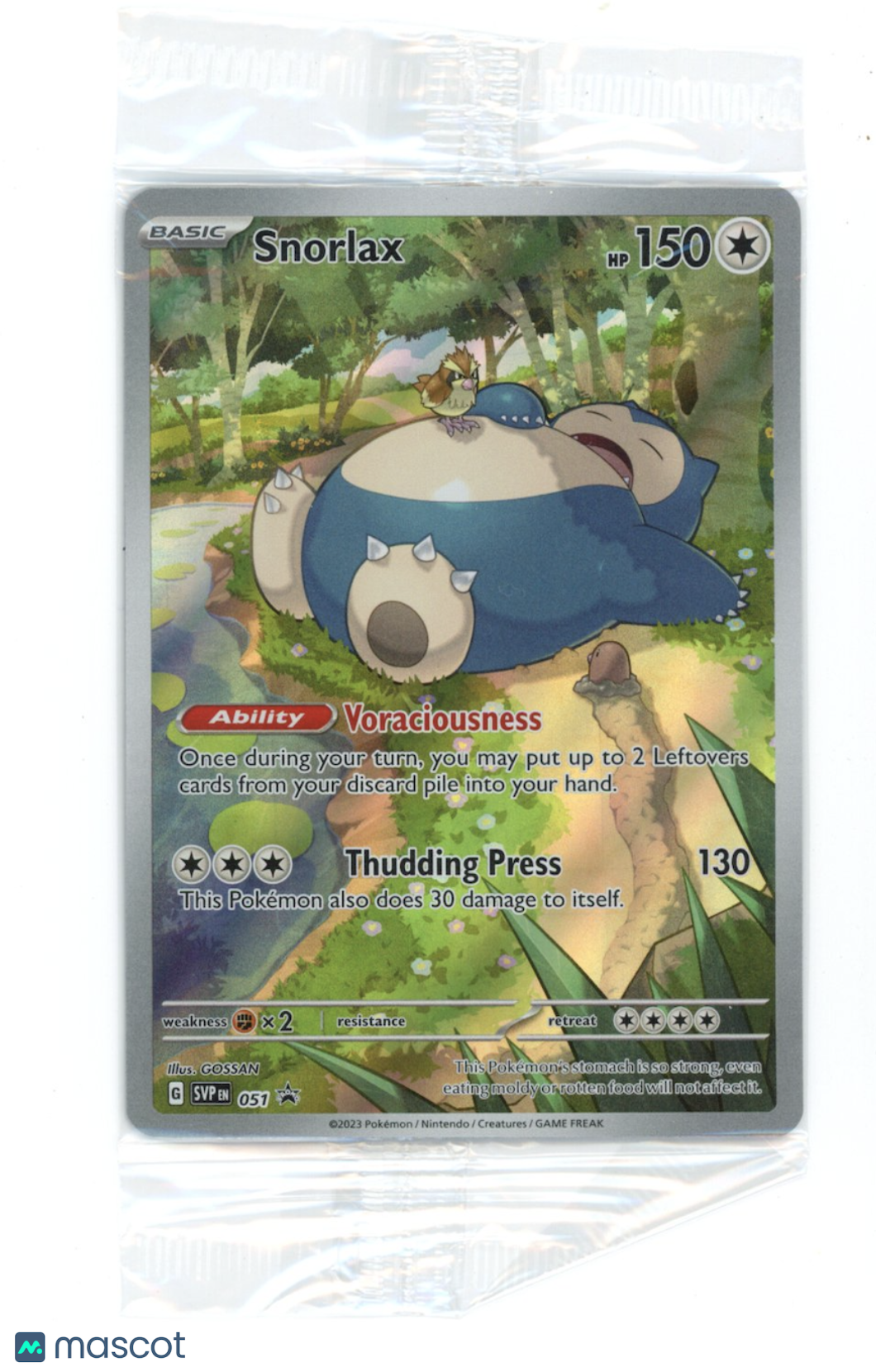 SNORLAX 2023 Pokemon Scarlet Violet 151 ETB Black Star Promo SVP #051 SEALED