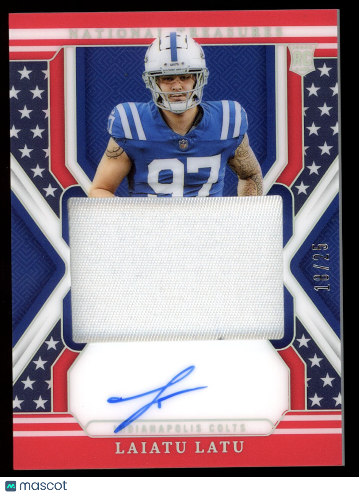 LAIATU LATU 2024 National Treasures Stars Stripes Rookie Patch Auto /25 #186