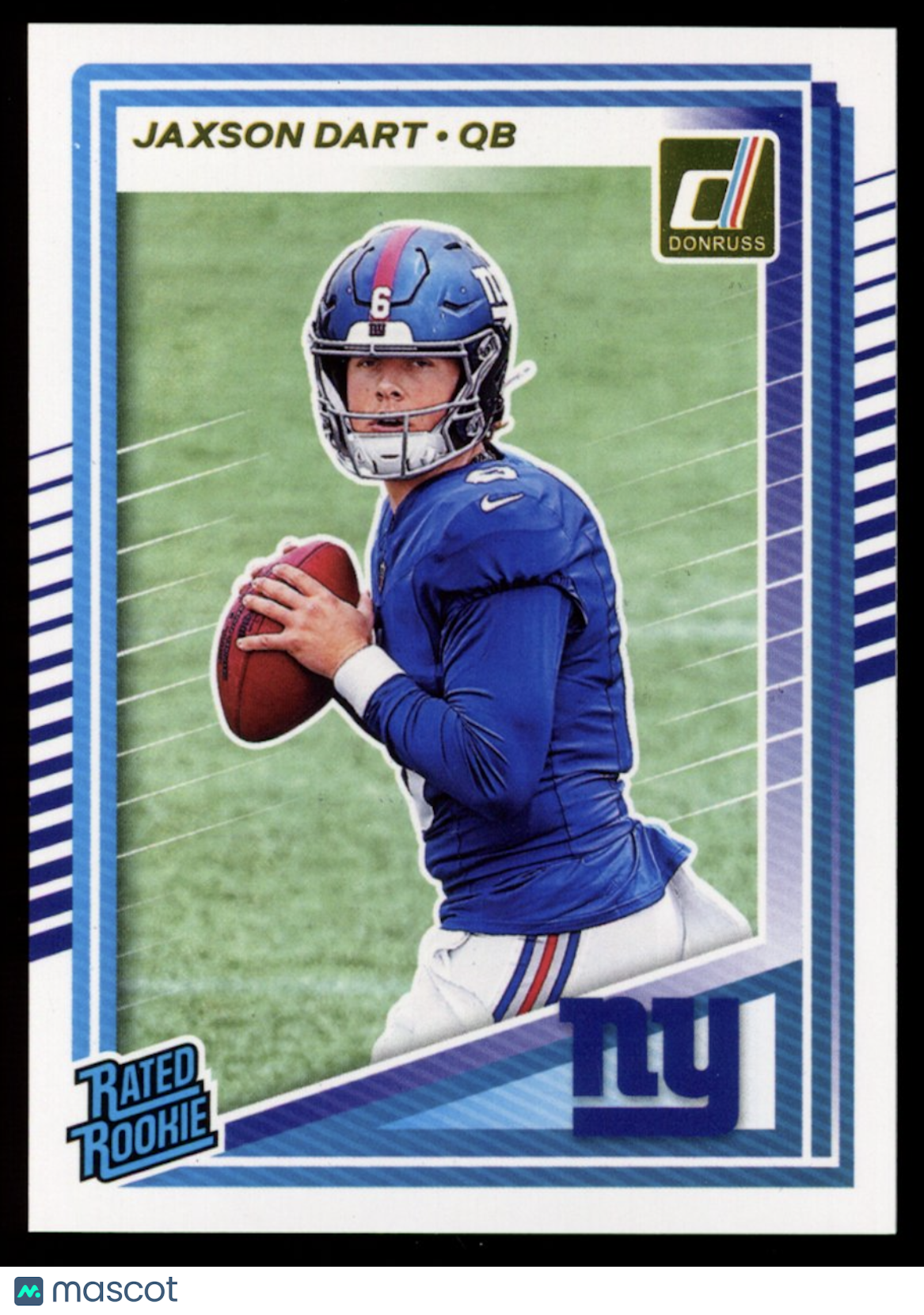 JAXSON DART 2025 Panini Donruss Rated Rookie Canvas #400 RC New York Giants