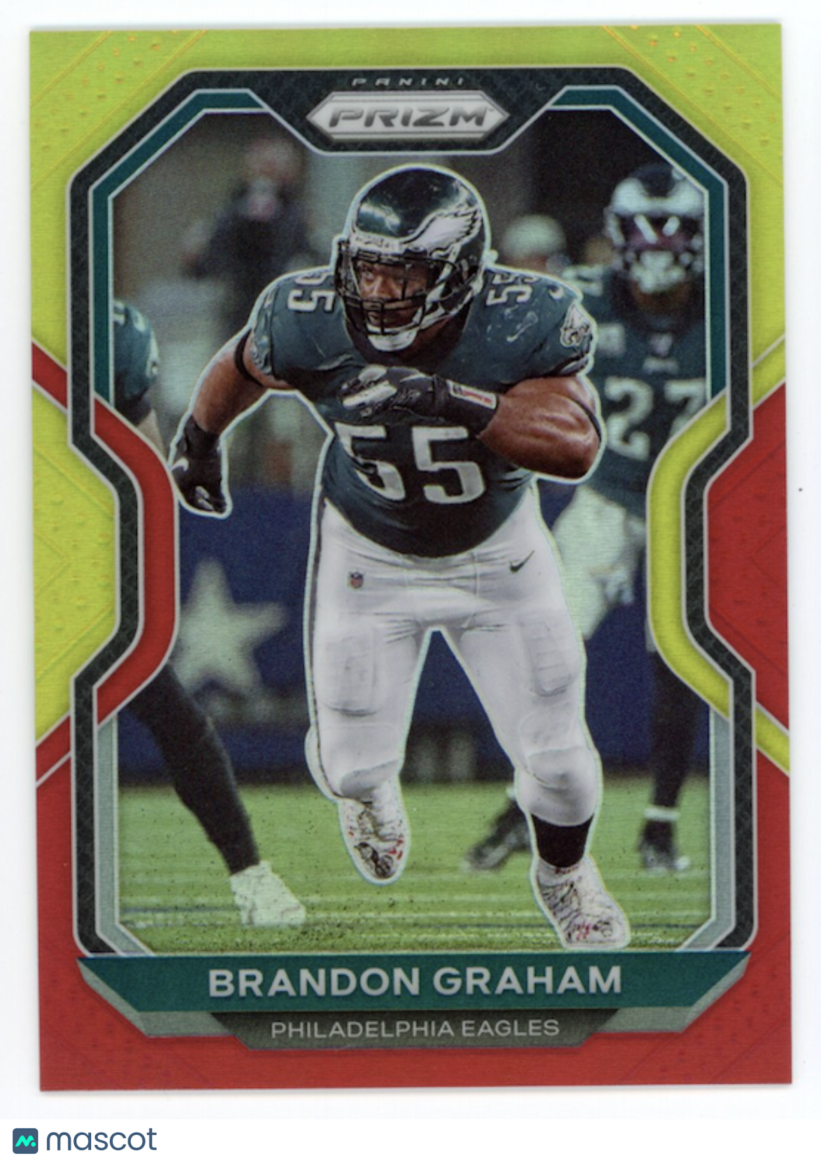 BRANDON GRAHAM 2020 Panini Prizm Red & Yellow Prizm /49 #175 Eagles