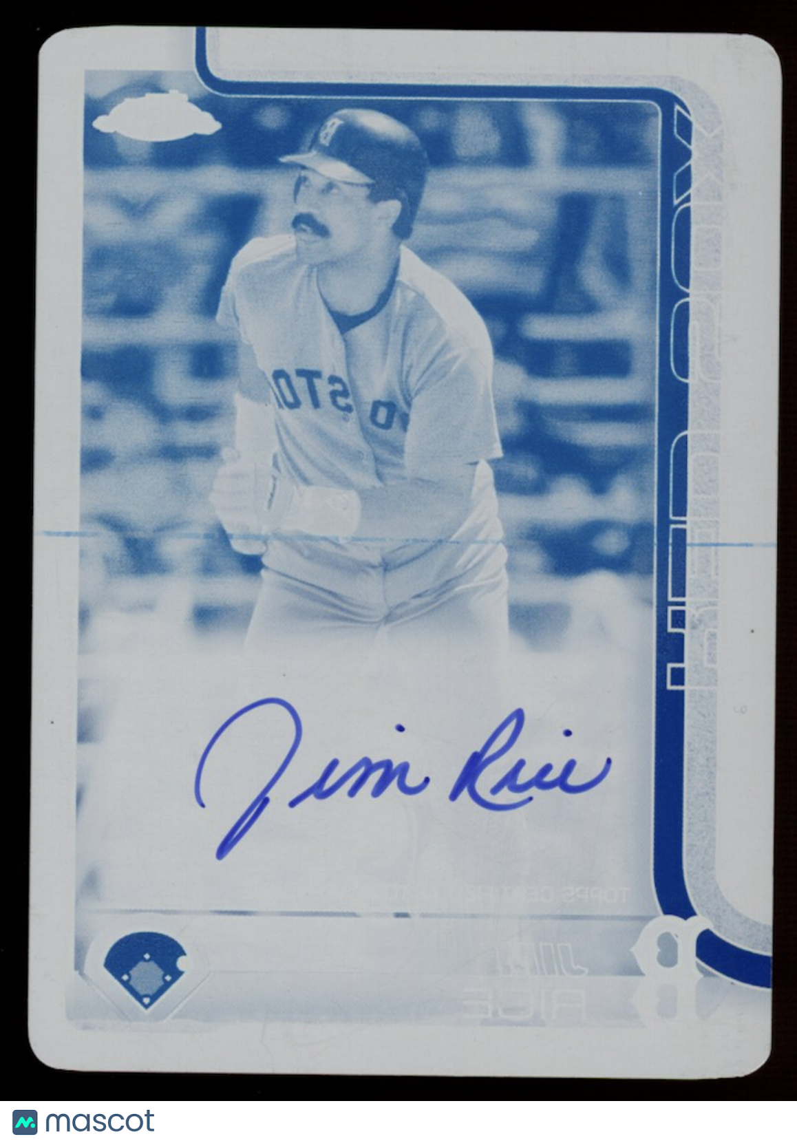 JIM RICE 2025 Topps Chrome Legends Auto Cyan Printing Plate 1/1 #CLA-JR Red Sox