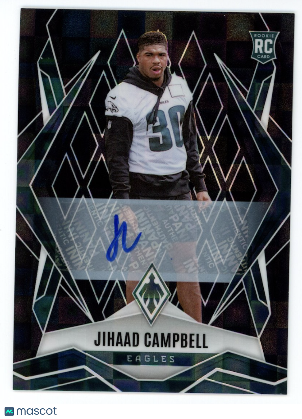 JIHAAD CAMPBELL 2025 Panini Phoenix Rookie Auto Black Pandora 1/1 #235 Eagles