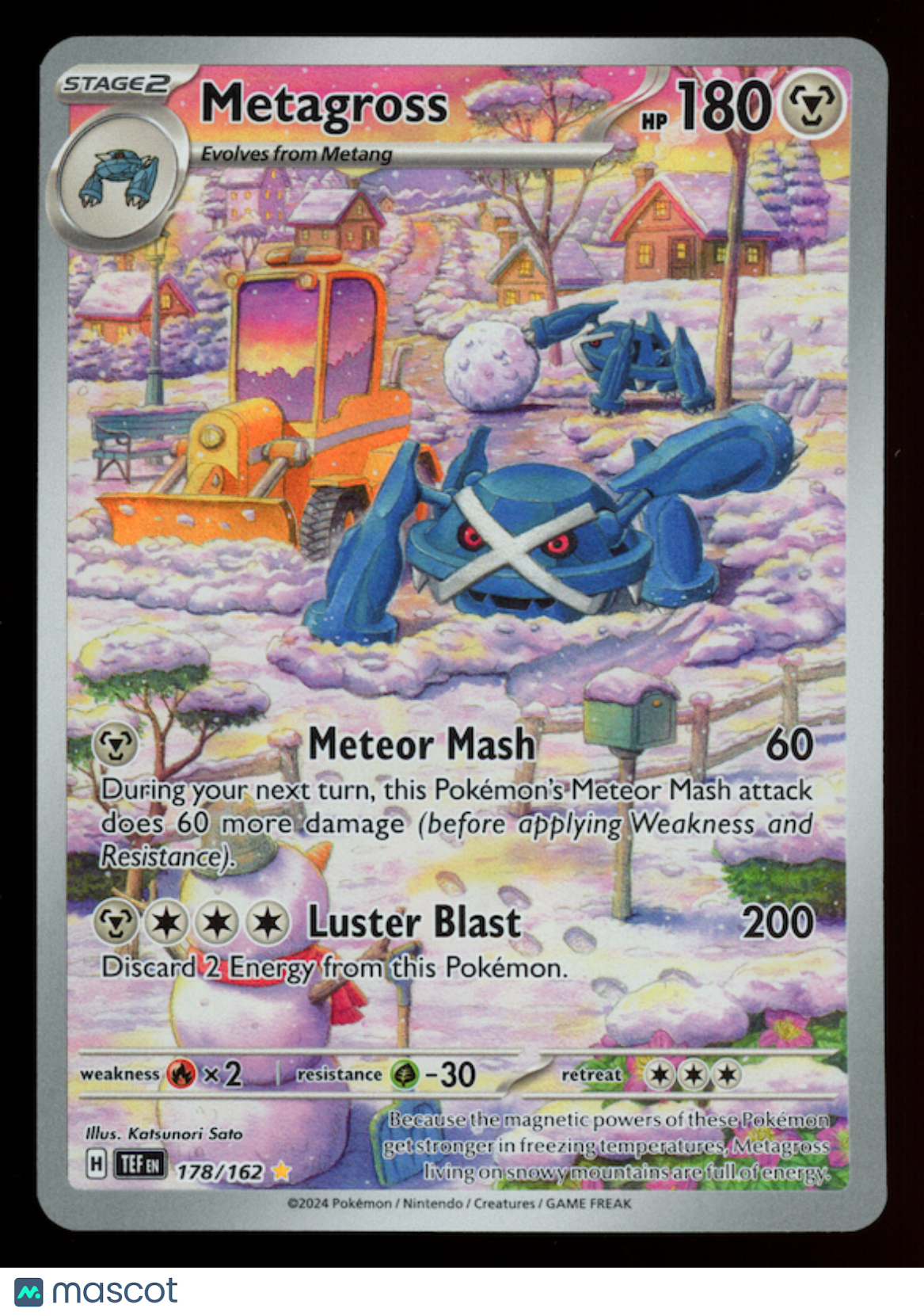 METAGROSS 2024 Pokemon Scarlet Violet Temporal Forces Illustration Rare #178/162