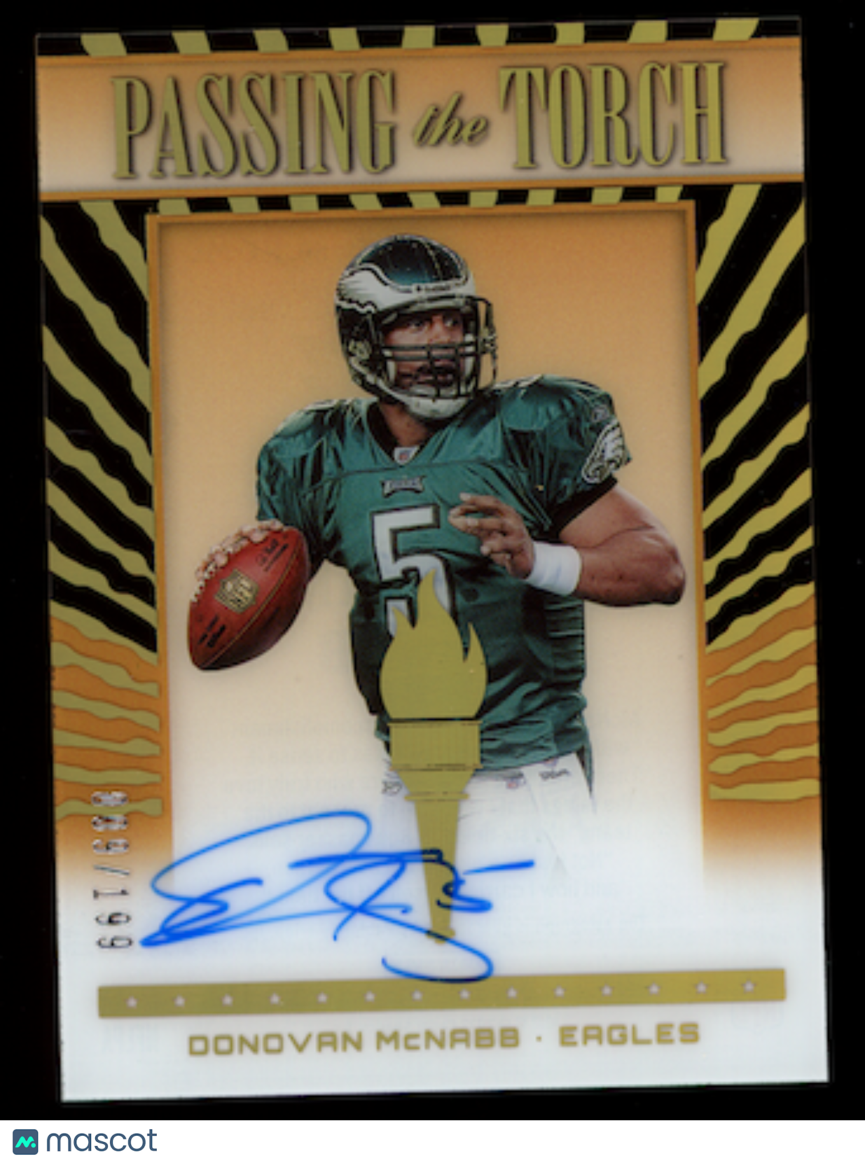 DONOVAN MCNABB 2022 Panini Clearly Donruss Passing the Torch Auto /199 #PT-MC