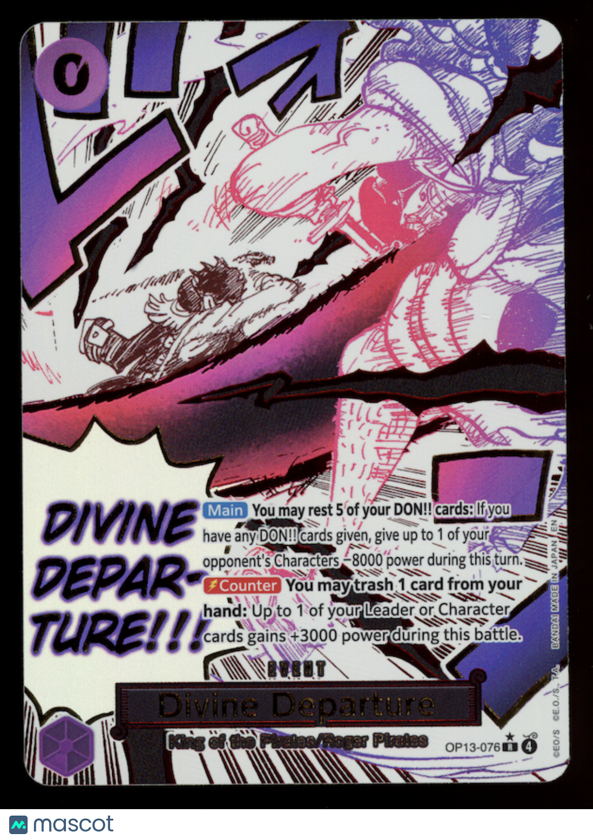 DIVINE DEPARTURE 2023 One Piece Carrying On His Will #OP13-076 Alt Art