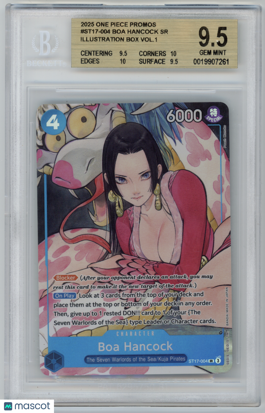 BOA HANCOCK SR 2025 One Piece Promo Illustration Box Vol.1 #ST17-004 BGS 9.5