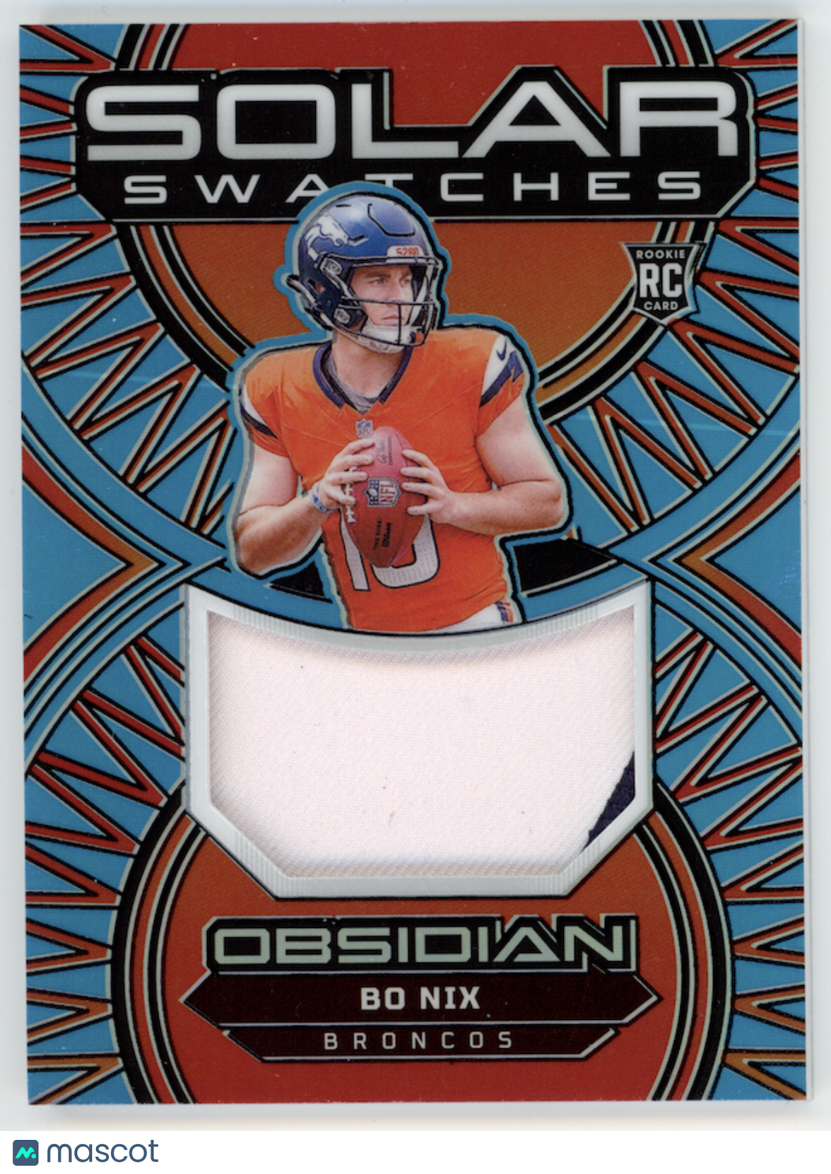 BO NIX 2025 Panini Obsidian Solar Swatches Rookie Patch Blue /25 #SS-BNX Broncos