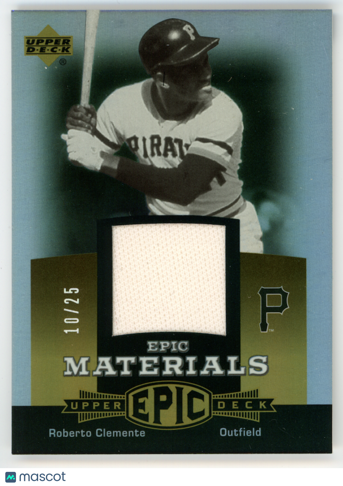 ROBERTO CLEMENTE 2006 Upper Deck Epic Materials Game Used Patch /25 #EM-CL1