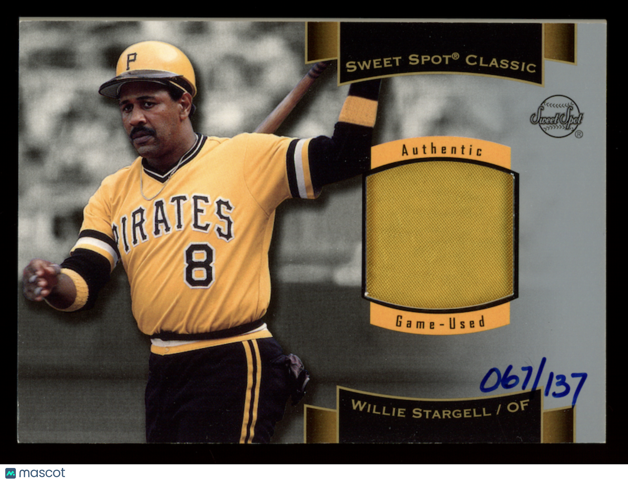 WILLIE STARGELL 2003 Upper Deck Sweet Spot Classic Game Used Patch /137 #P-WS2