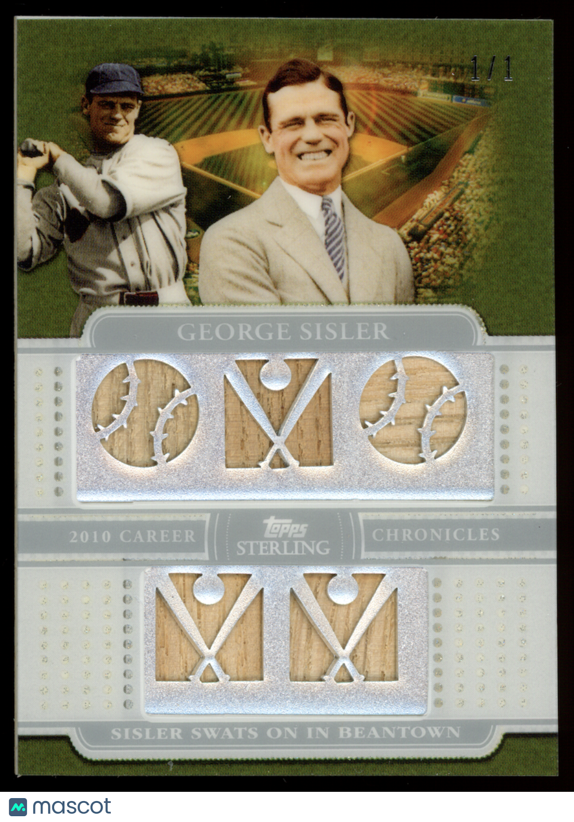 GEORGE SISLER 2010 Topps Sterling Career Chronicles Game Used Relic 1/1 #5CCR-22