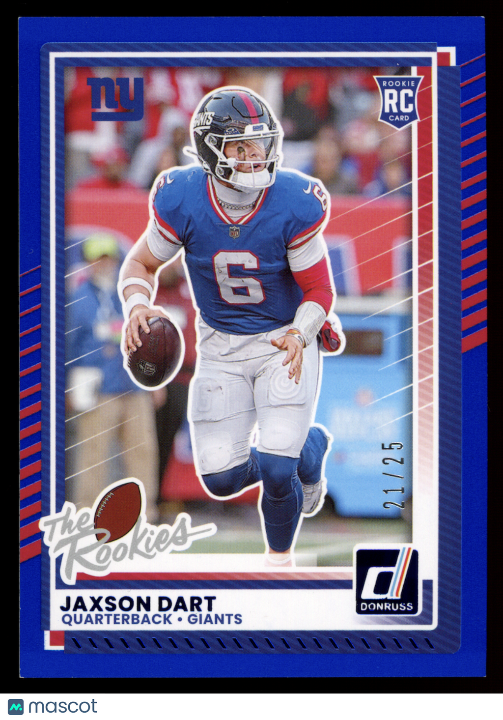 JAXSON DART 2025 Donruss Rookies & Highlights The Rookies Blue /25 #DRH-9 Giants
