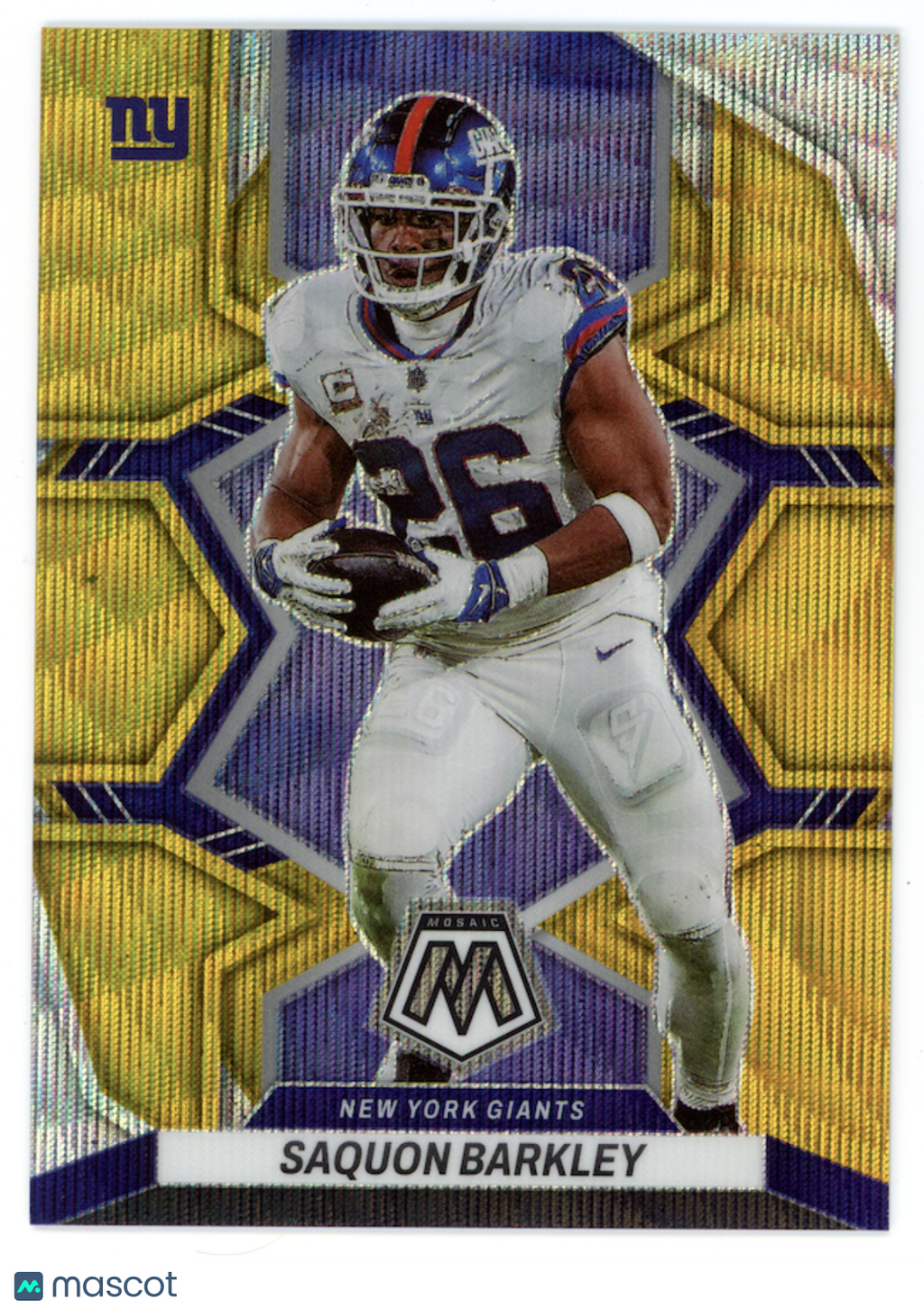 SAQUON BARKLEY 2022 Panini Mosaic Gold Wave Prizm /17 #146 Giants