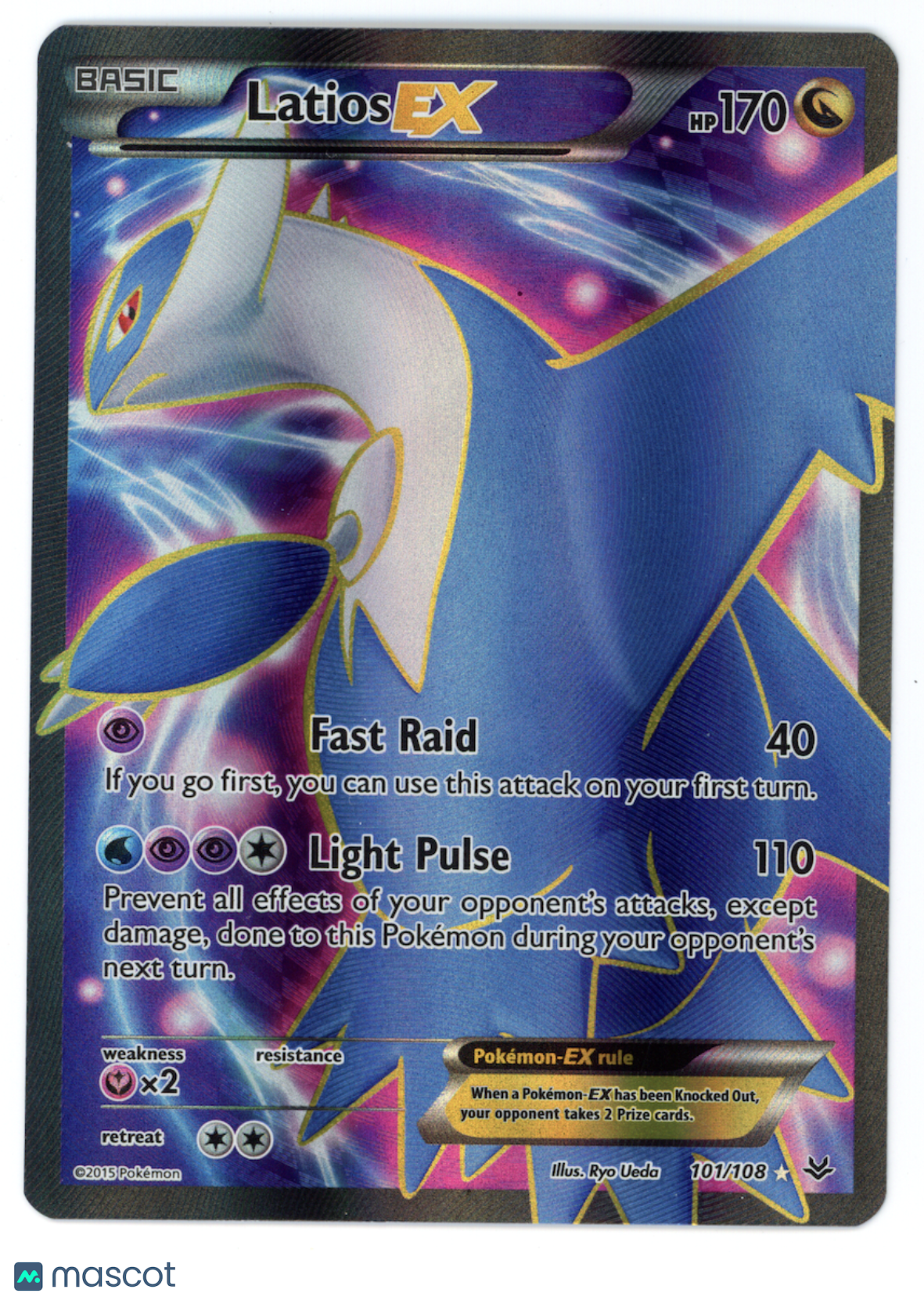 LATIOS EX 2015 POKEMON XY Roaring Skies Ultra Rare Full Art #101/108