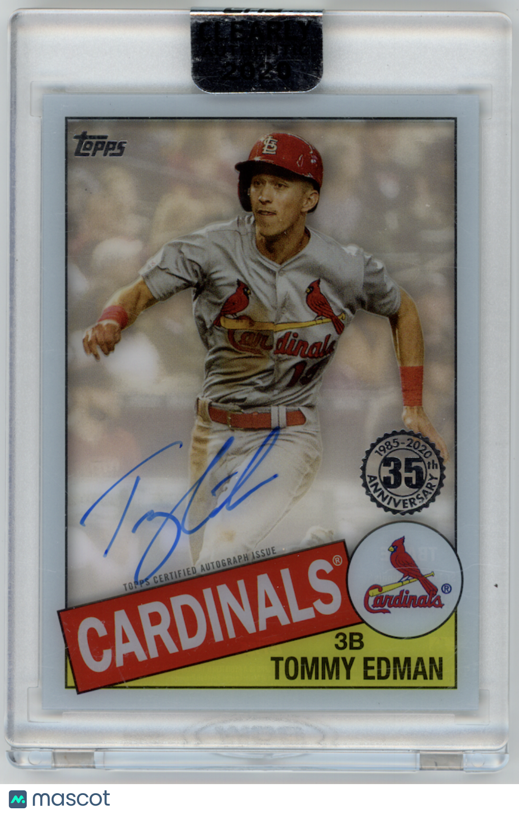 TOMMY EDMAN 2020 Topps Clearly Authentic 1985 Topps Auto #TBA-TE
