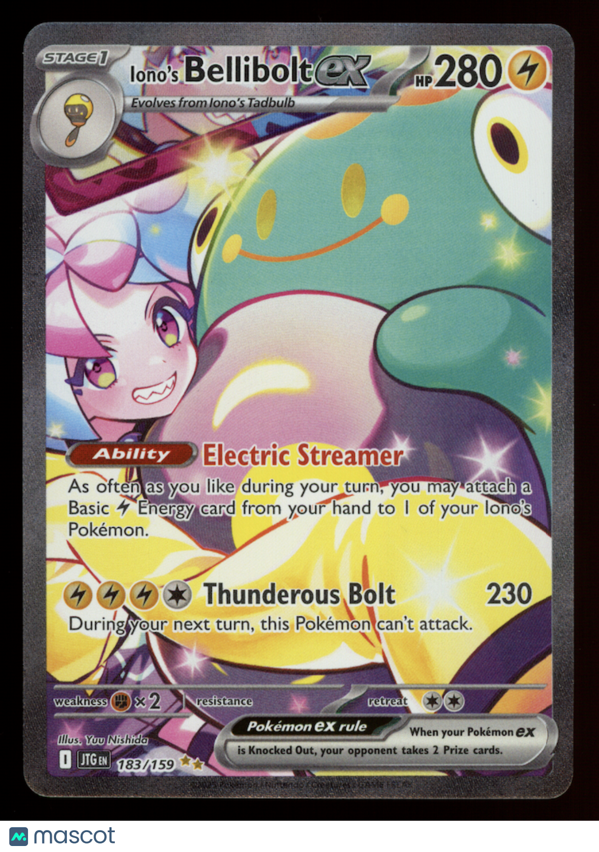 IONO'S BELLIBOLT EX 2025 Pokemon Journey Together Special Illustration Rare #183