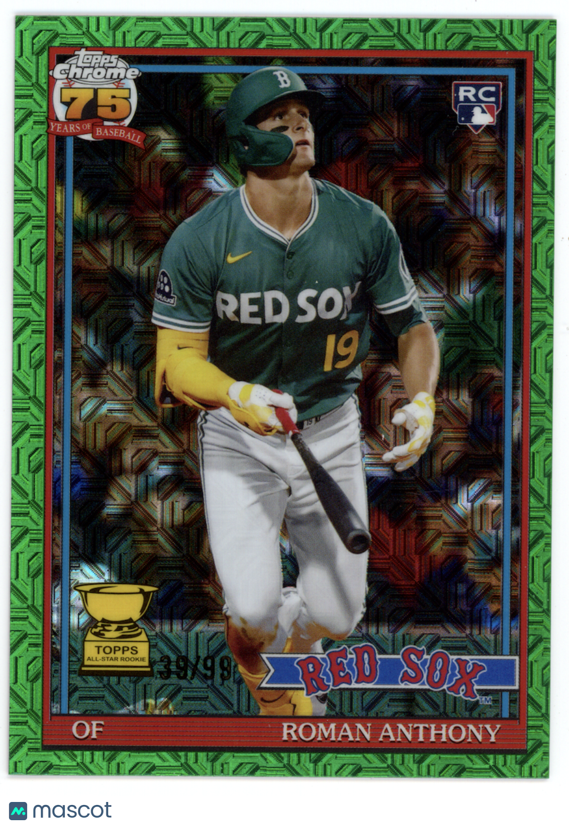 ROMAN ANTHONY 2026 Topps Series One Silver Pack Rookie Chrome Green /99 #91C-60