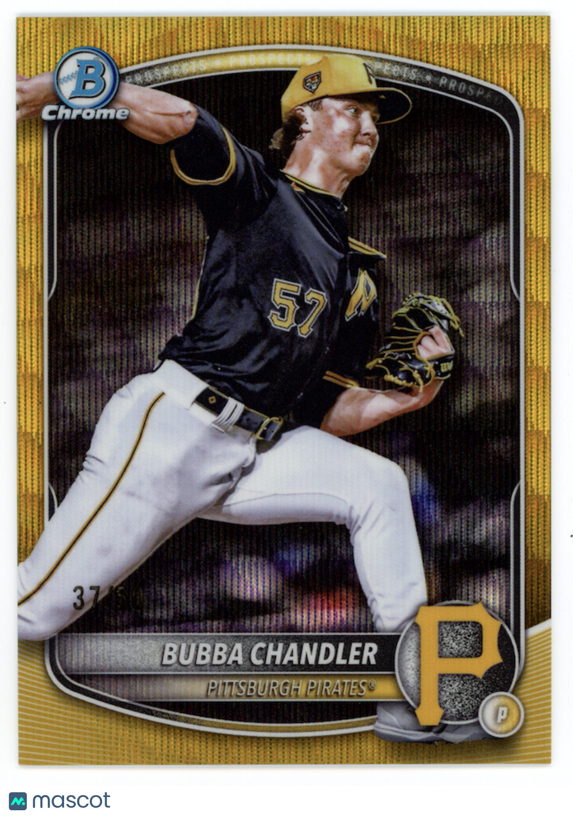 BUBBA CHANDLER 2025 Bowman Chrome Prospect Gold Wave Refractor /50 #BCP-171