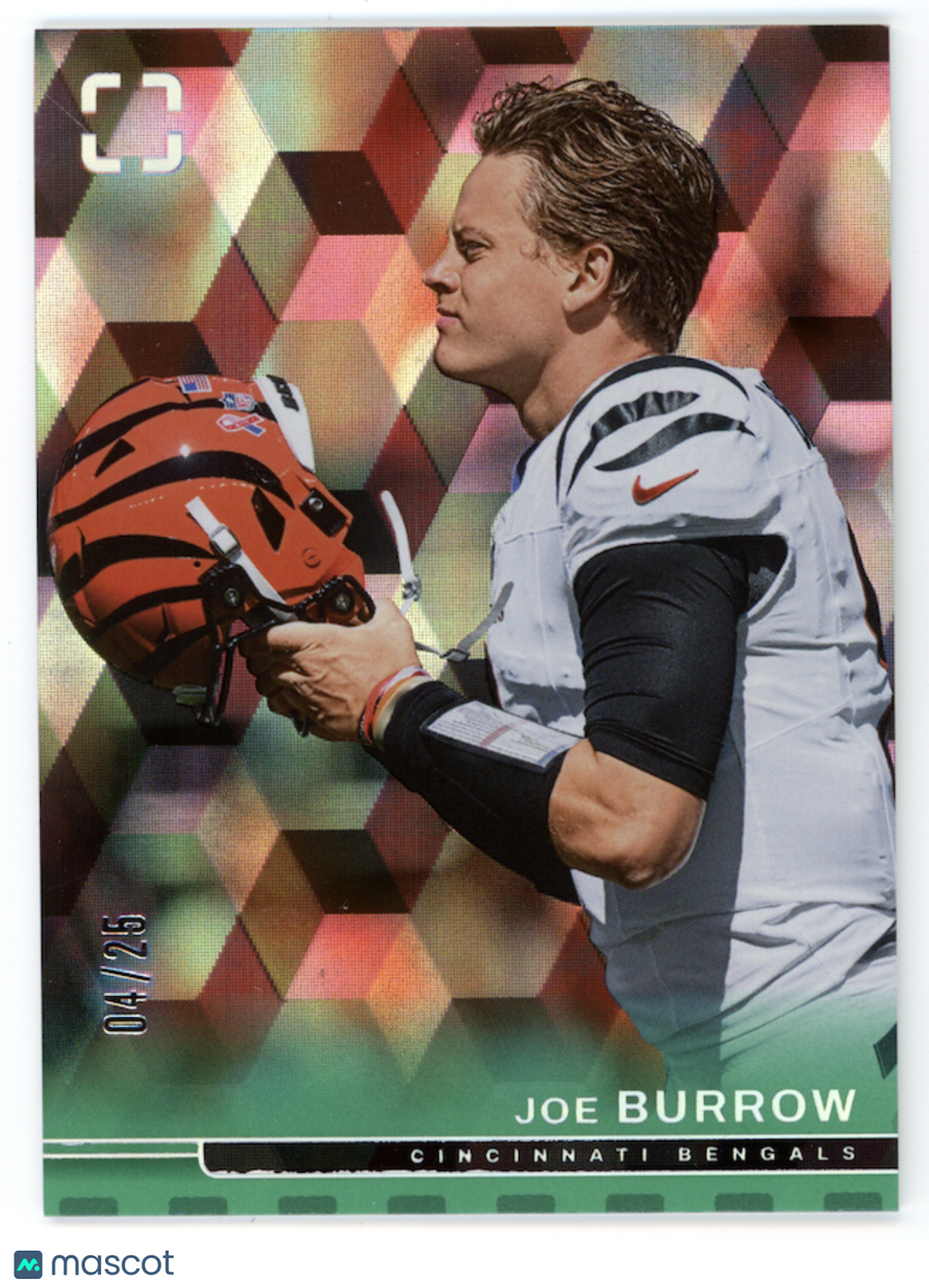 JOE BURROW 2025 Panini Photogenic Green Parallel /25 #55 Bengals