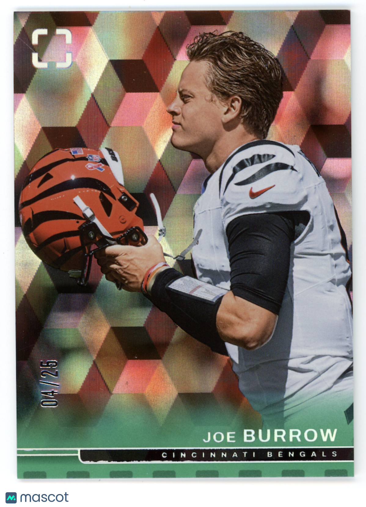 JOE BURROW 2025 Panini Photogenic Green Parallel /25 #55 Bengals
