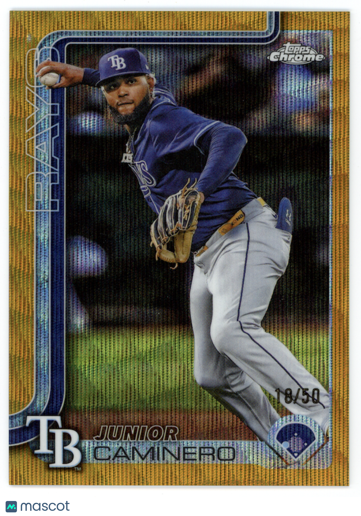 JUNIOR CAMINERO 2025 Topps Chrome Update Gold Wave Refractor /50 #USC109