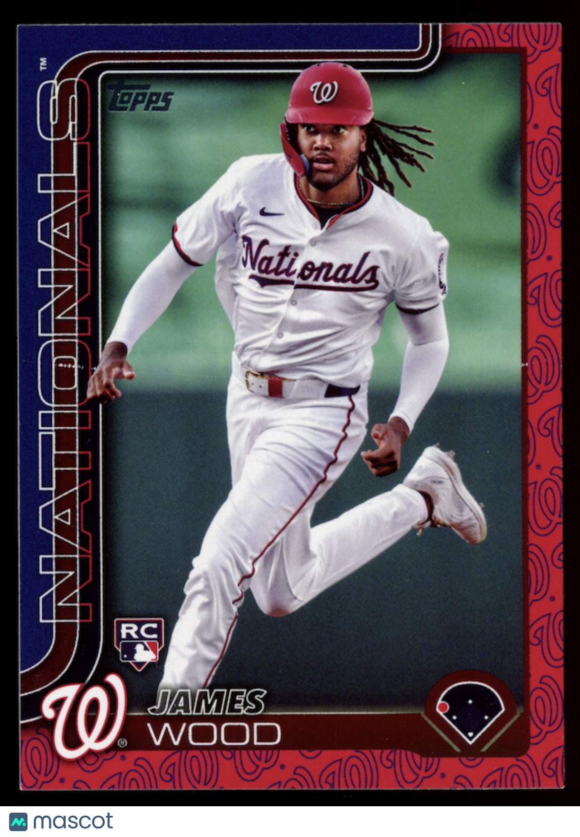 JAMES WOOD 2025 Topps Series One Team Logo Border Rookie #181 Nationals