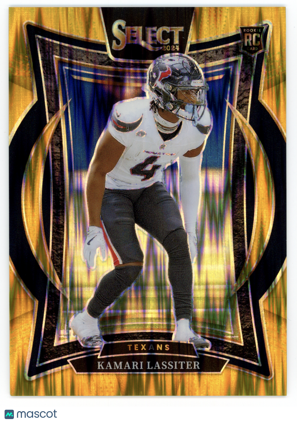 KAMARI LASSITER 2025 Panini Select Rookie Gold Shock Prizm /10 #77 Texans
