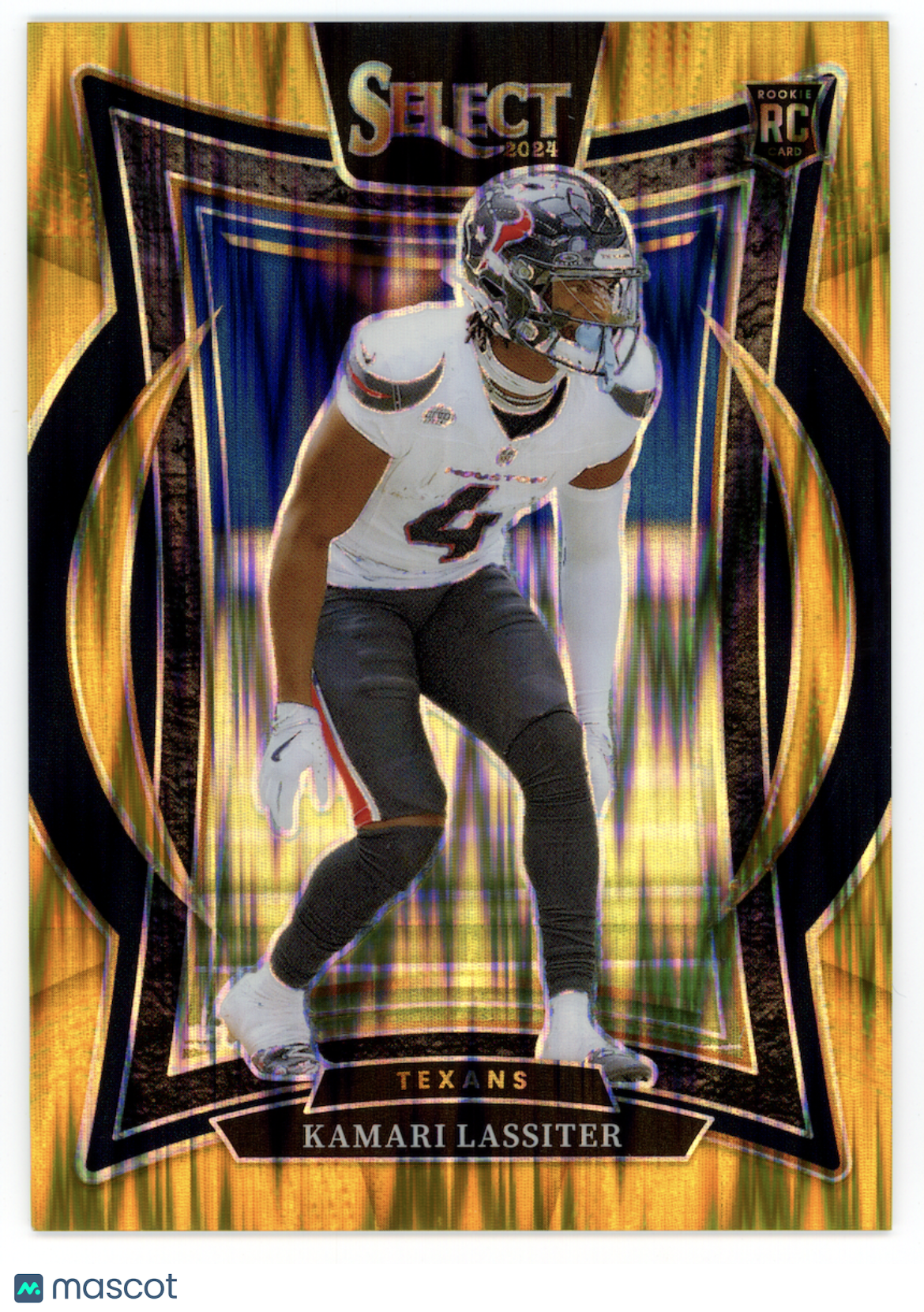 KAMARI LASSITER 2025 Panini Select Rookie Gold Shock Prizm /10 #77 Texans