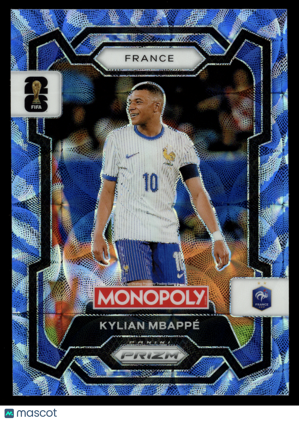 KYLIAN MBAPPE 2026 Monopoly Prizm FIFA World Cup Boardwalk Blue Tiger Stripe SSP