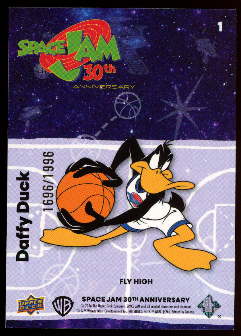 DAFFY DUCK 2026 Upper Deck Space Jam 30th Anniversary Fly High Red /1996 #1