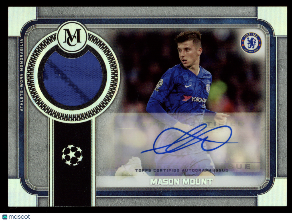 MASON MOUNT 2019-20 Topps Museum Collection Champions League Patch Auto /199