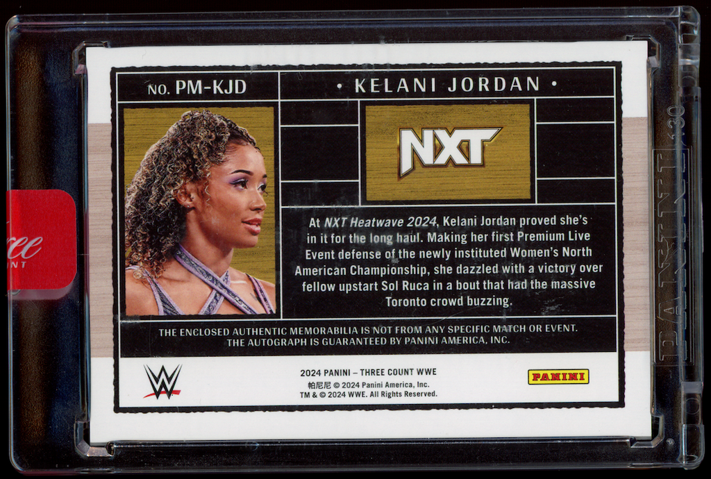 KELANI JORDAN 2024 Panini Three Count WWE Patch Auto /99 #PM-KJD NXT
