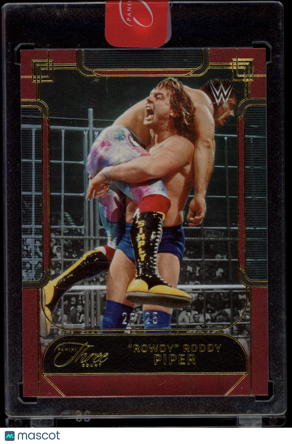 "ROWDY" RODDY PIPER 2024 Panini Three Count WWE Red /25 #132 Legends