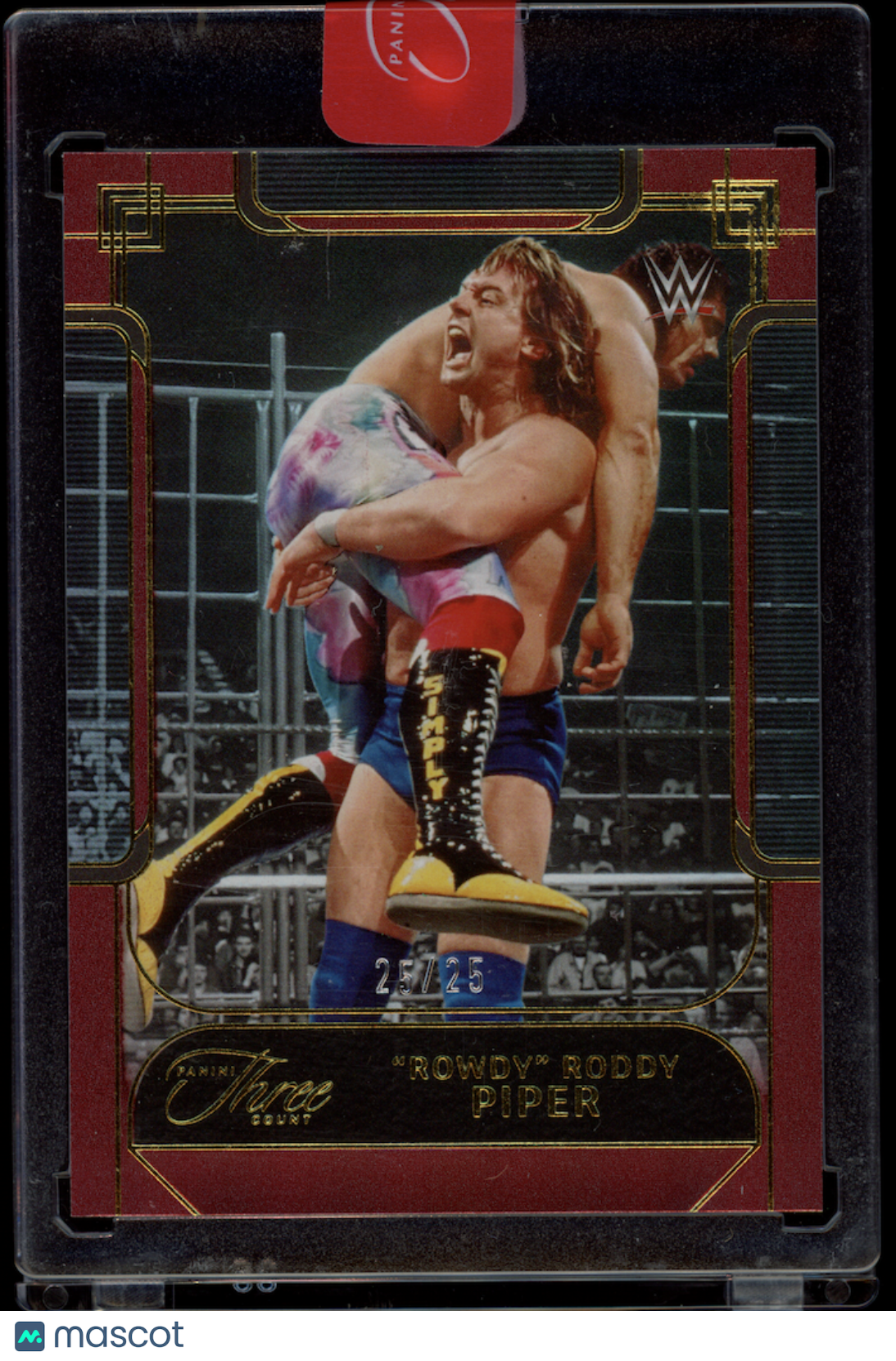 "ROWDY" RODDY PIPER 2024 Panini Three Count WWE Red /25 #132 Legends