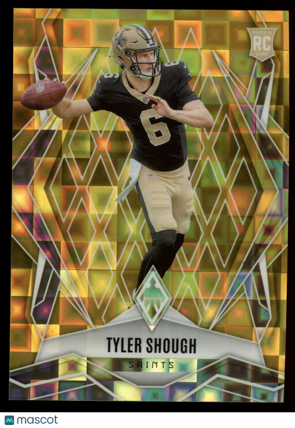 TYLER SHOUGH 2025 Panini Phoenix Rookie Gold Pandora Prizm /10 #169 Saints