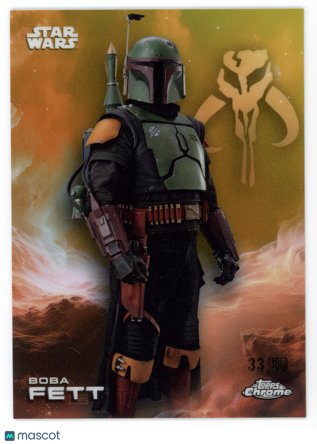 BOBA FETT 2025 Topps Chrome Star Wars Gold Refractor /50 #11 The Book of Boba