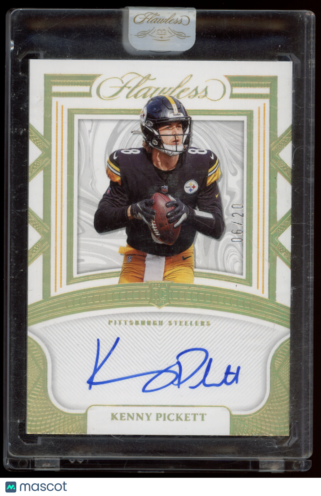 KENNY PICKETT 2022 Panini Flawless Rookie Auto Gold /20 #RSS-KP Steelers